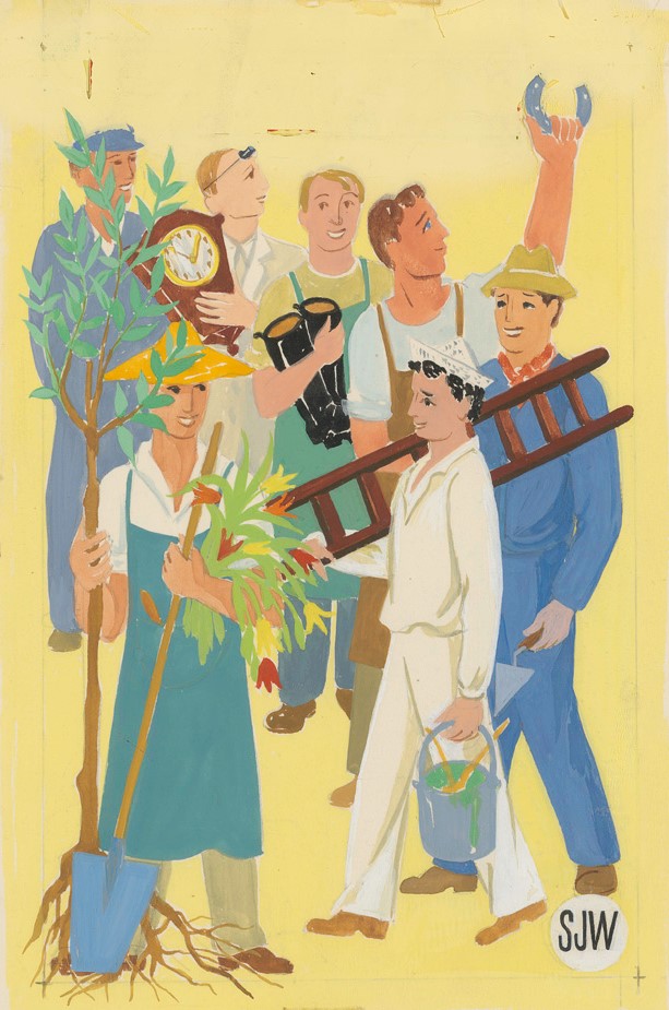 Abb. 5: Regina de Vries, Allerlei Handwerker, 1950