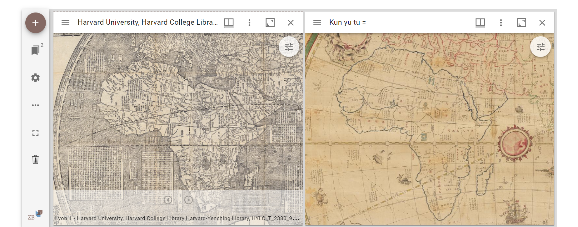 Bildersammlungen anlegen, remixen und publizieren mit dem IIIF-Viewer