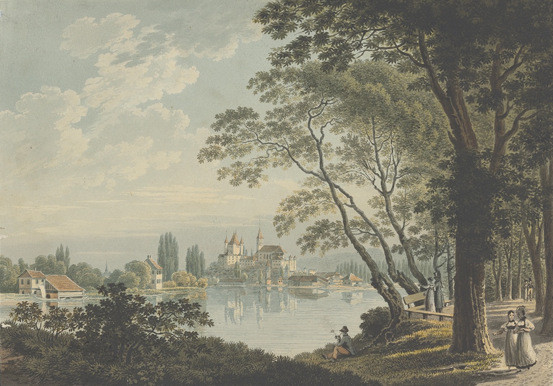 Schloss Thun, nach einer Zeichnung von Johann Jakob Wetzel, 1827