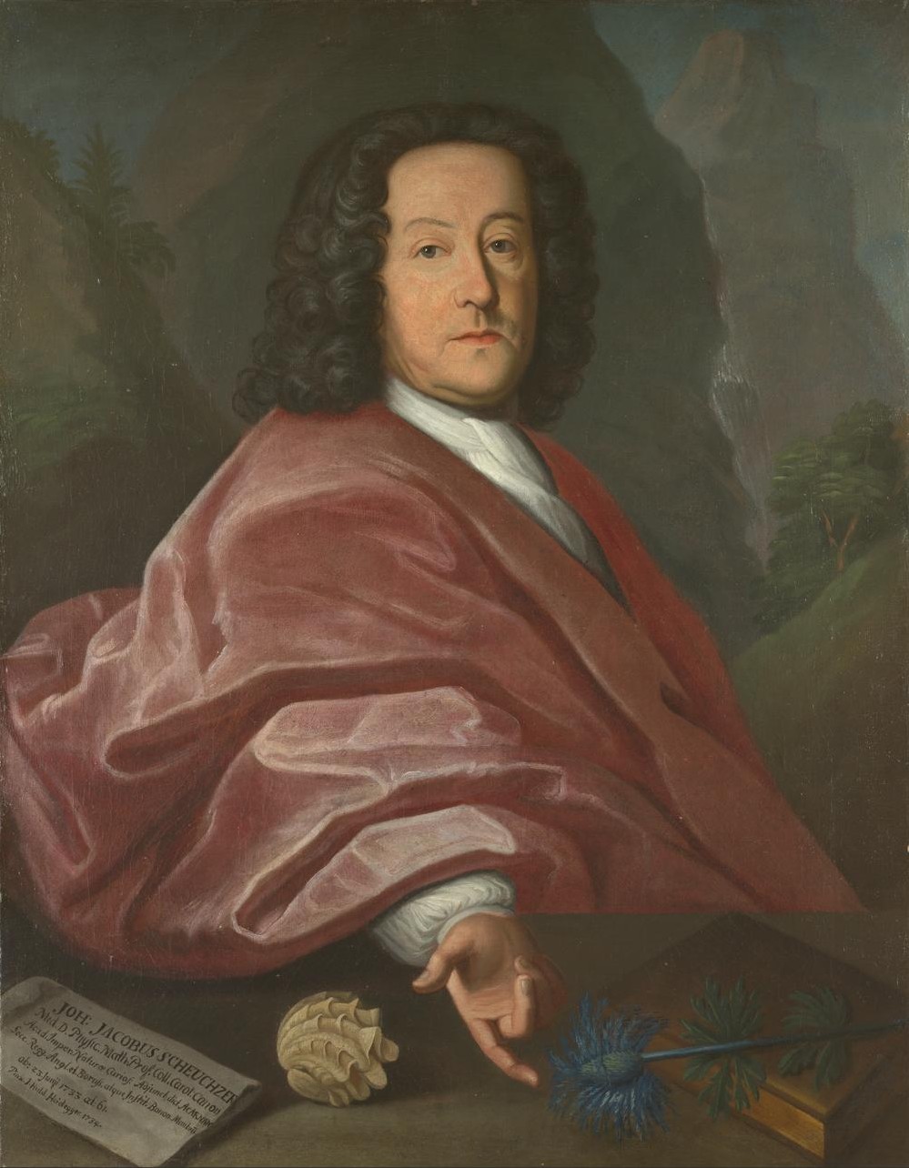 Porträt von Johann Jakob Scheuchzer (1734) durch Hans Ulrich Heidegger, DOI: 10.7891/e-manuscripta-139878