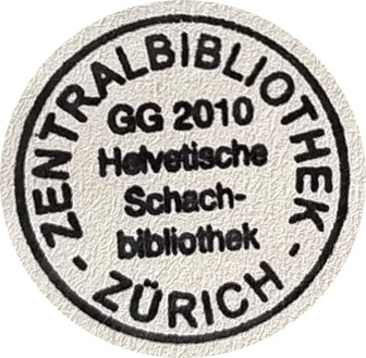 Abb. 1: Stempel &laquo;GG 2010 Helvetische Schachbibliothek&raquo;