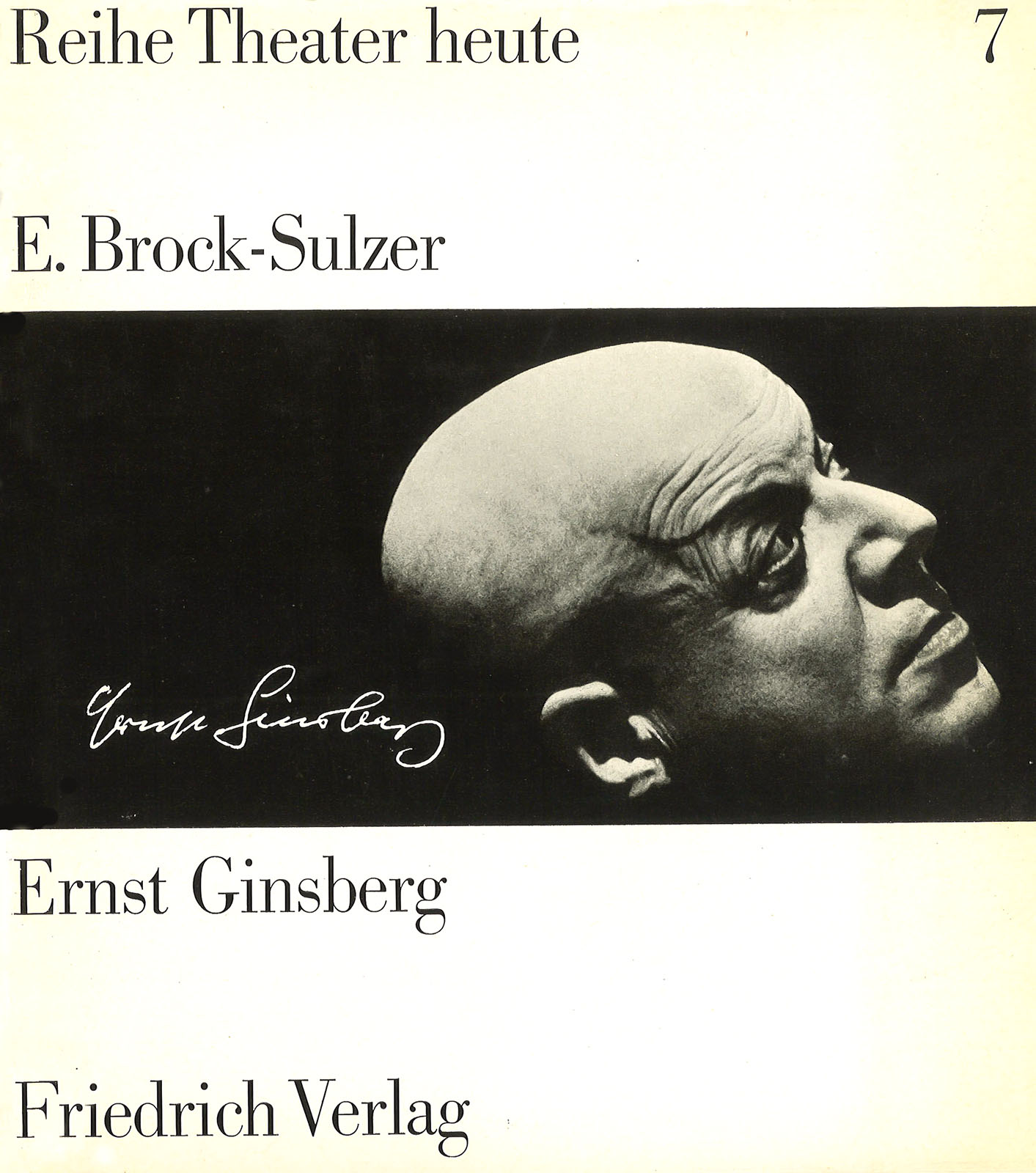 Elisabeth Brock-Sulzer: Ernst Ginsberg. Velber bei Hannover: Friedrich, 1963. (Bild: ZB Zürich)