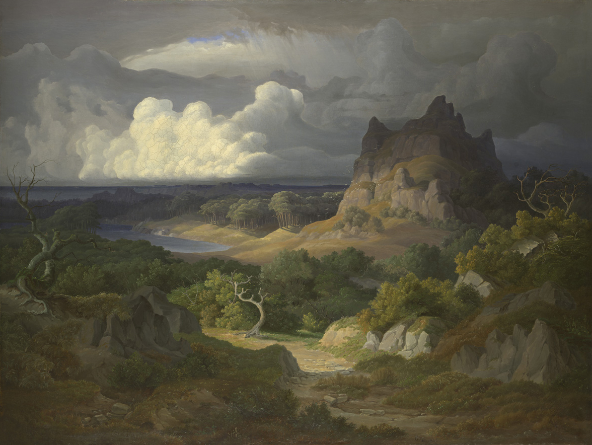 Heroic landscape, Gottfried Keller’s principal work from the Munich period, oil on canvas, 1842