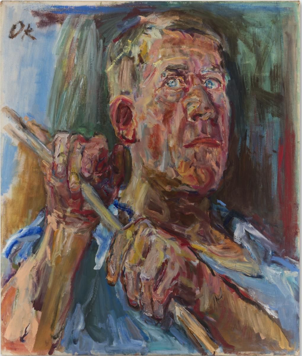 1948 malte Oskar Kokoschka in Fiesole dieses eindringliche Selbstbildnis in Öl auf Leinwand, 65,5 x 55 cm. Es befindet sich in der Fondation Oskar Kokoschka, Musée Jenisch, Vevey  (Bild: © Fondation Oskar Kokoschka / 2021, ProLitteris)