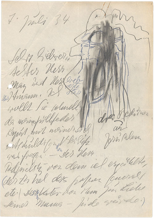 Else Lasker-Schüler schreibt an Hugo May und Kurt Ittmann