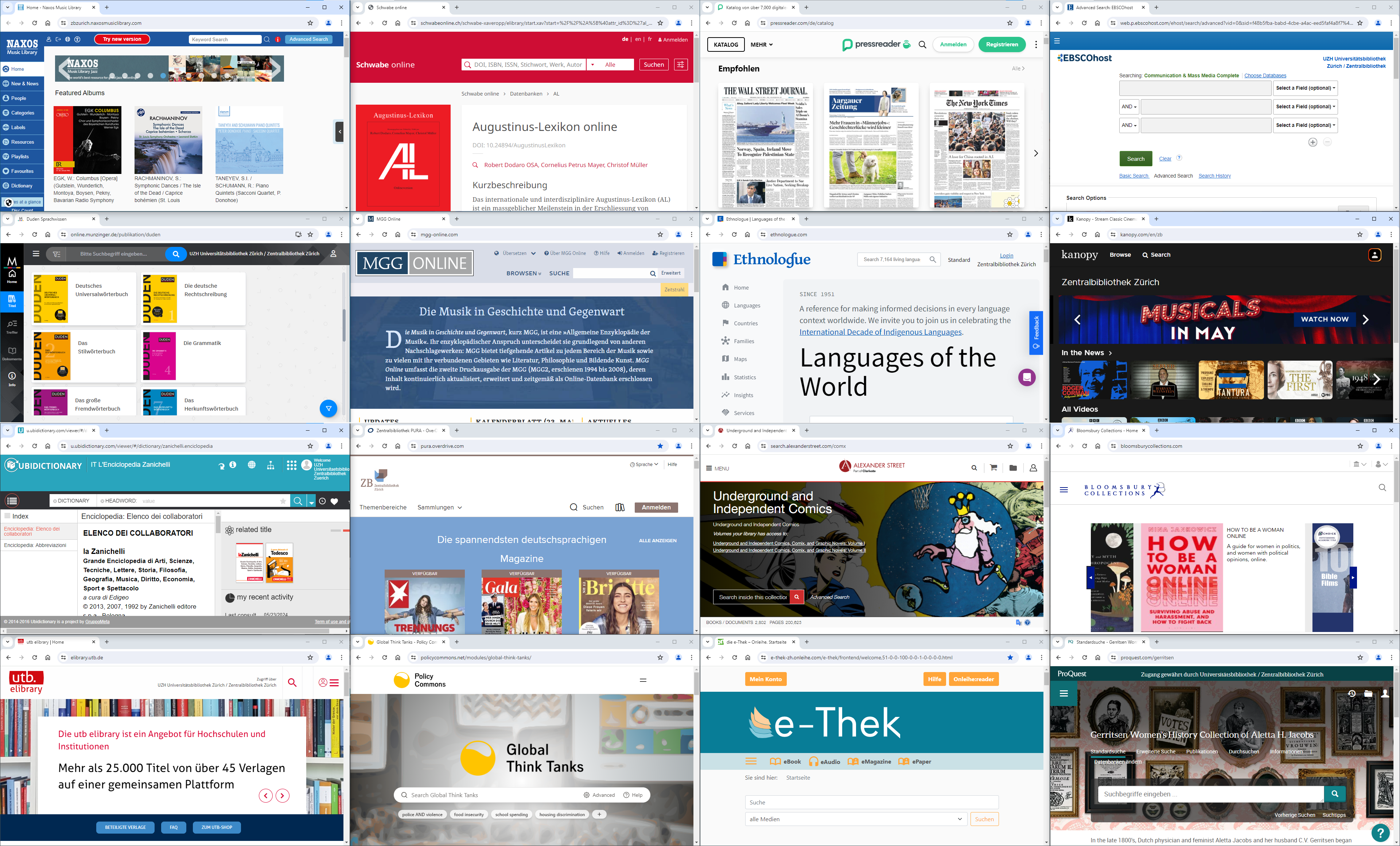 Von Streaming-Plattformen, E-Books und Datenbanken